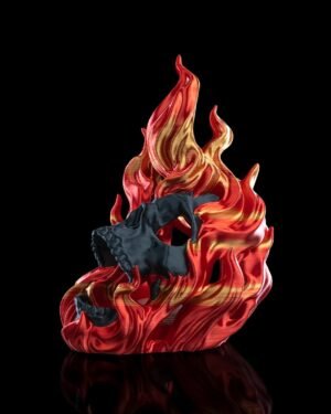 Flaming Skull Tea Light Holder